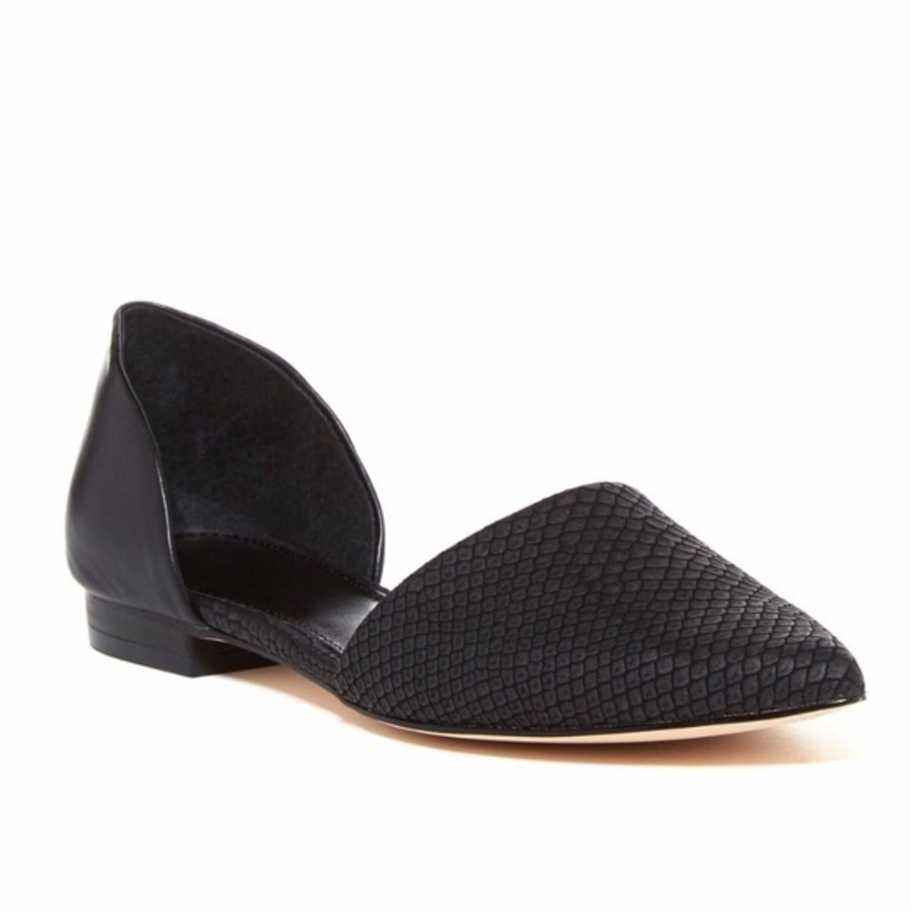 Calvin Klein Black “Laura” Pointed Toe Flats
